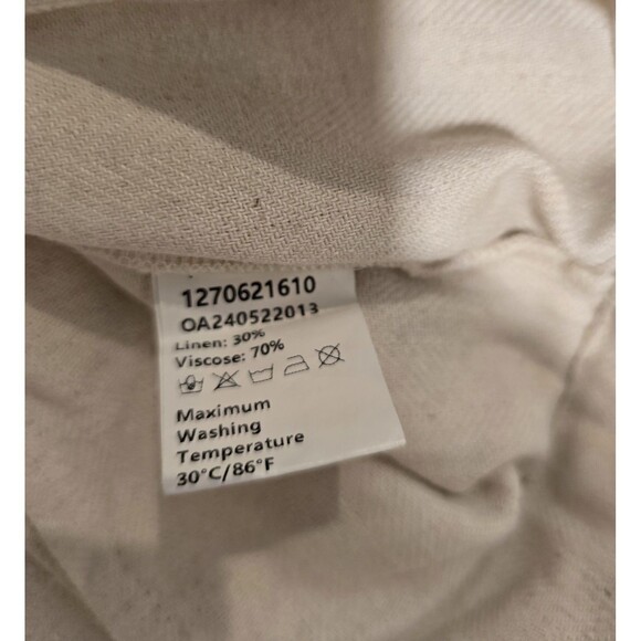 Commense Textured Linen-blend  Fabric Wide Leg‎ Casual Trousers Women's Sz L - Picture 8 of 10